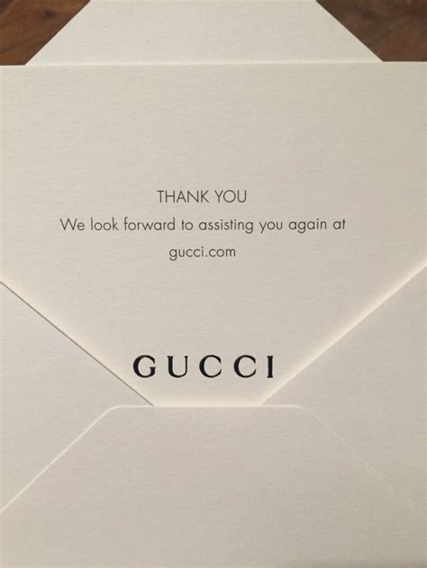 gucci thank you card.